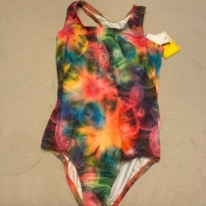 Dori creations girl bathing suit junior small NWT